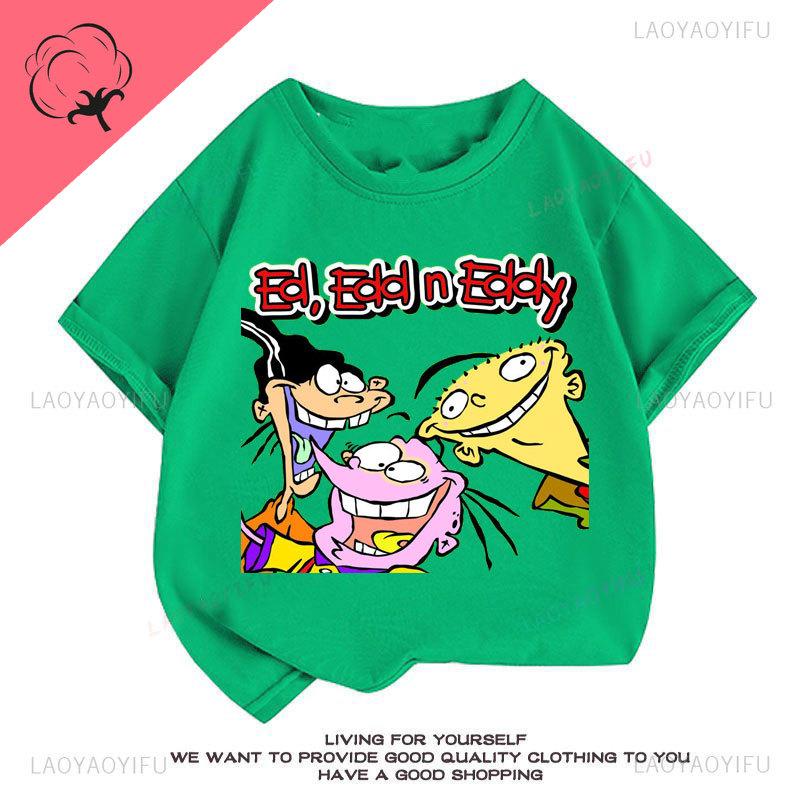 Ed Edd  Eddy Boy Shirt  Aesthetic Cartoon Characters Fan Clothes Kawaii Comic Casual Funny Girl Printed Tee Cotton Unisex Top