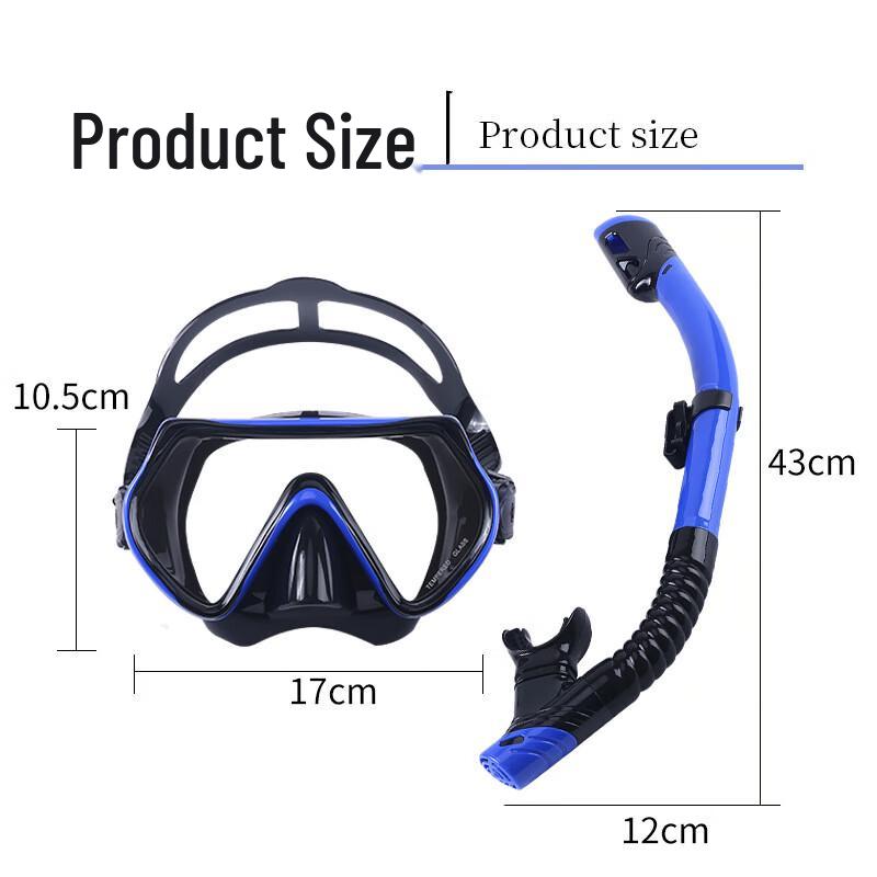 Alliance Envoy HD Waterproof Large Frame Diving Mask and Snorkel Set