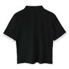 Korean Traditional Layered Collar Short Sleeve T-Shirt - Black / White