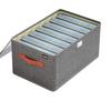 Organizzatore per Armadio a 6/7/9 Scomparti per Vestiti Jeans Pantaloni Camicie Scatola Portaoggetti Pieghevole Antipolvere con Coperchio Scatola Portaoggetti Pieghevole(1 PC)