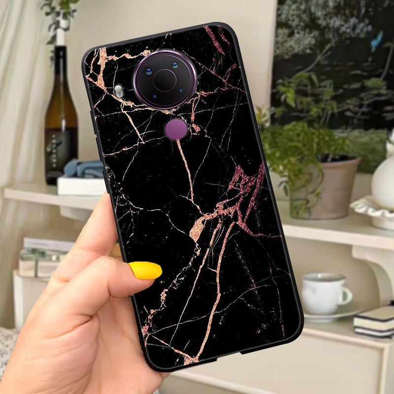 For Nokia 5.4 Case Soft Black Silicone Phone Back Cover For Nokia 5.4 Case Nokia5.4 TA-1333 TA-1340 TA-1337 TA-1328 TA-1325 Cat
