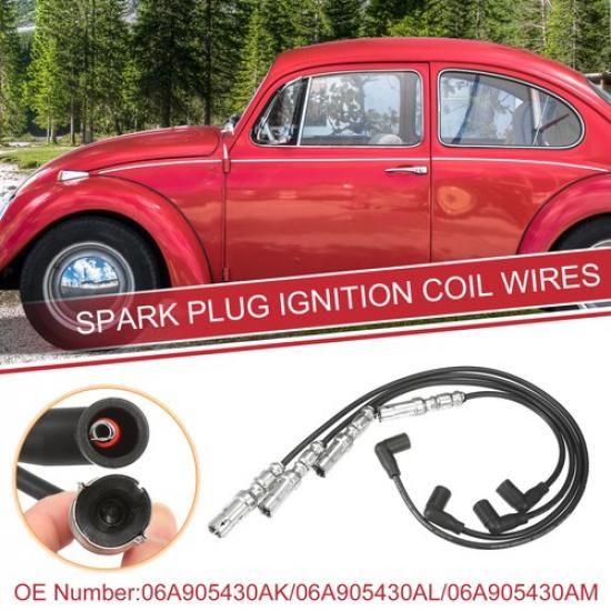 4 Pcs Spark Plug Wire Ignition Coil Cable No06A905430AK for Volkswagen Beetle
