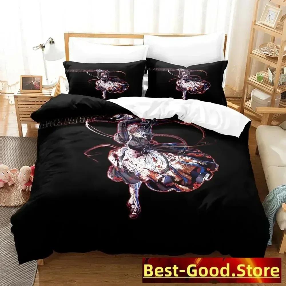 New Black Lagoon Bedding Set Duvet Cover Sheet Printed Bed Set Pillowcase Bed Full Queen King Size Comforter Bedroom