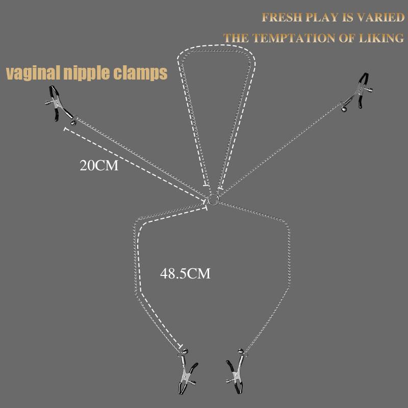 Linked Body Clamps with Breast&Sensory Stimulation-Adult Sensory Toy for Women, Nipple&Body Play Kit