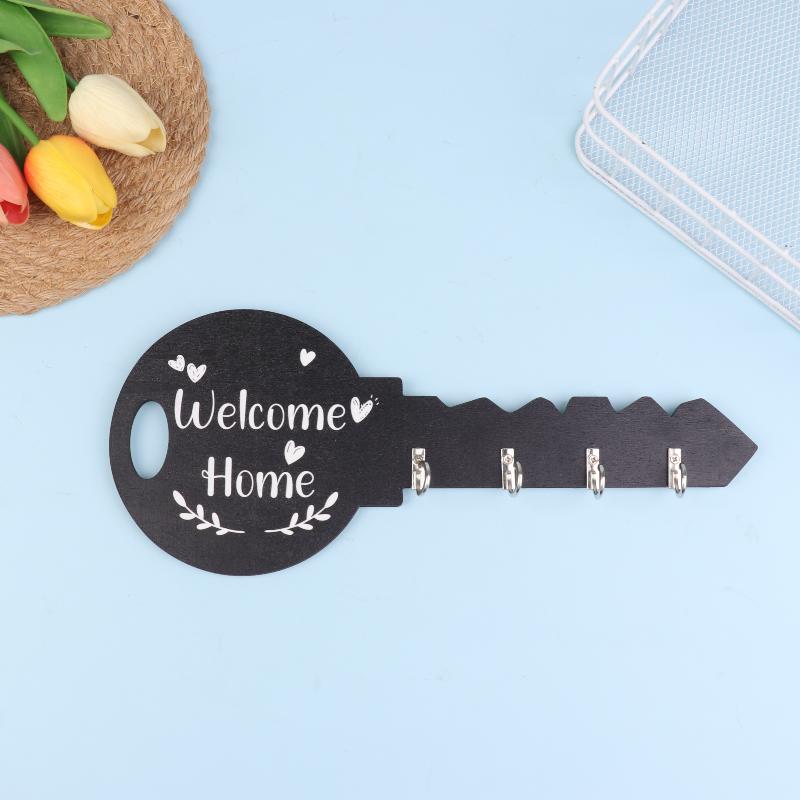 

1 шт. Креативный брелок для прихожей в богемном стиле, деревенский деревянный крючок для ключей, креативный брелок для прихожей, ремесленный крючок