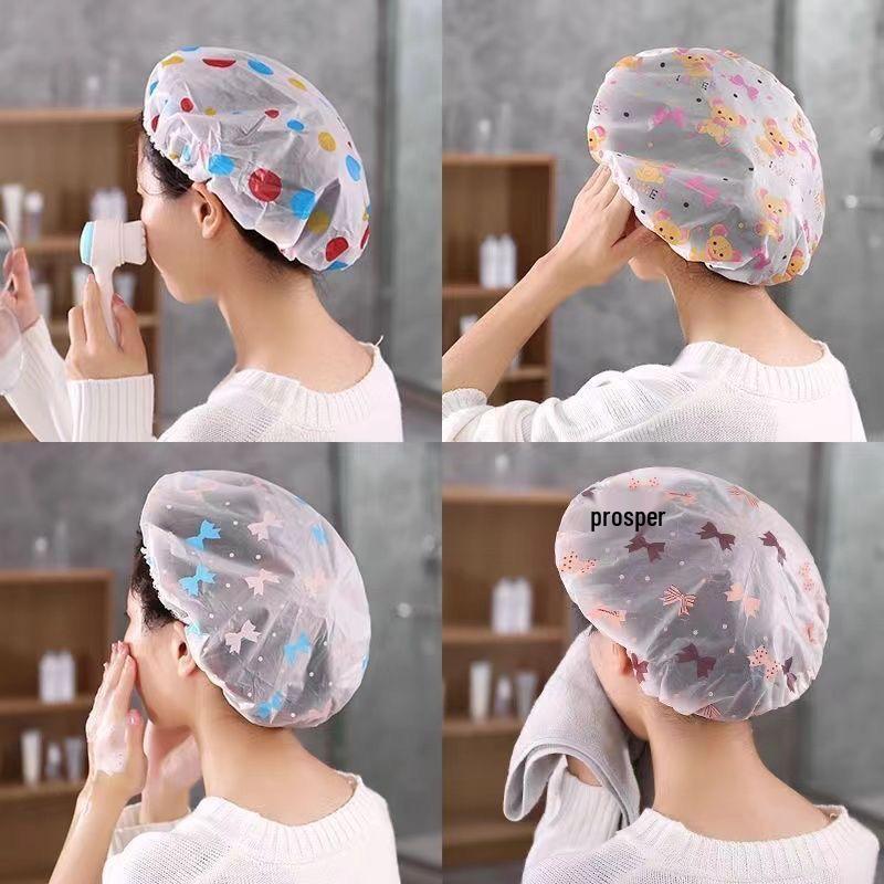 Colorful Extra-Large Waterproof Bath Cap - Extra Thick & Dustproof, Anti-Oil, Dry Hair Shower Cap Mask