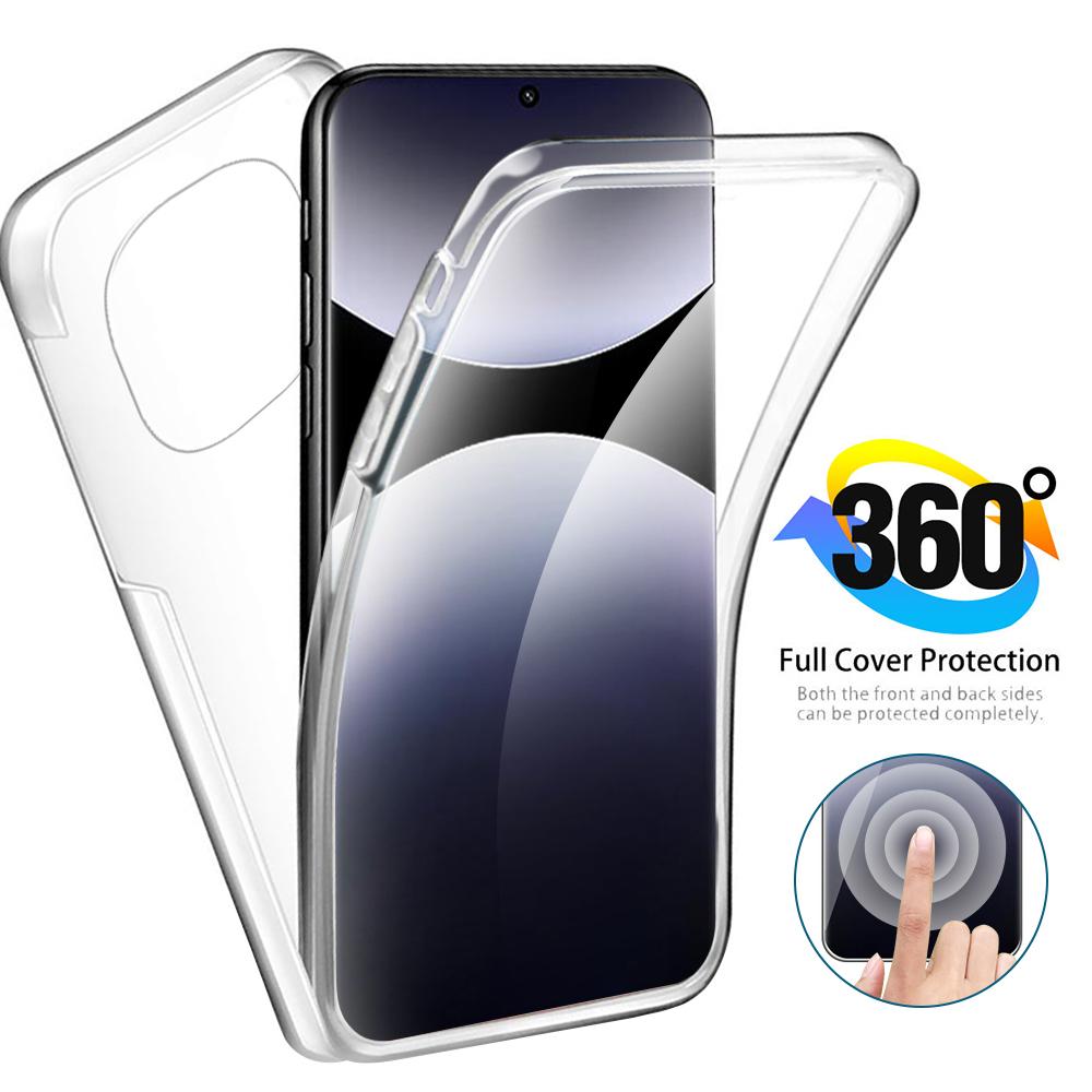 360° Full Body Shockproof Phone Cases For Xiaomi Redmi Note 14 13 12 11 Pro Plus Redmi 14C 13C 12C PC+TPU Screen Protector Cover