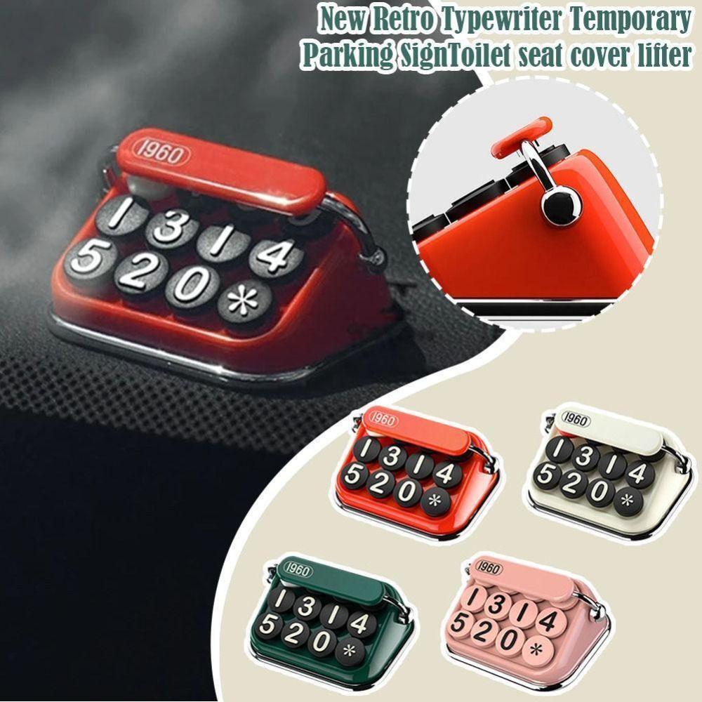 

Ornament Car Temporary Parking Plate Vintage Auto Stop Phone Number Display Car Stop Sign