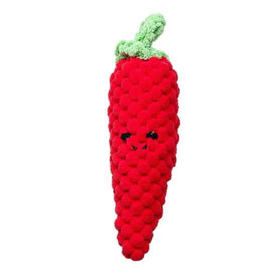 

Plush Vegetable Dog Toy Squeaky Broccoli Eggplant Dog Chew Toy Cute Stuffed Scallion Chili Pepper for Puppy Teething Interactive Play
