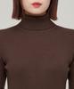 MUSINSA STANDARD WOMAN Women'S Ribbed Slim Turtleneck Knit [Brown]