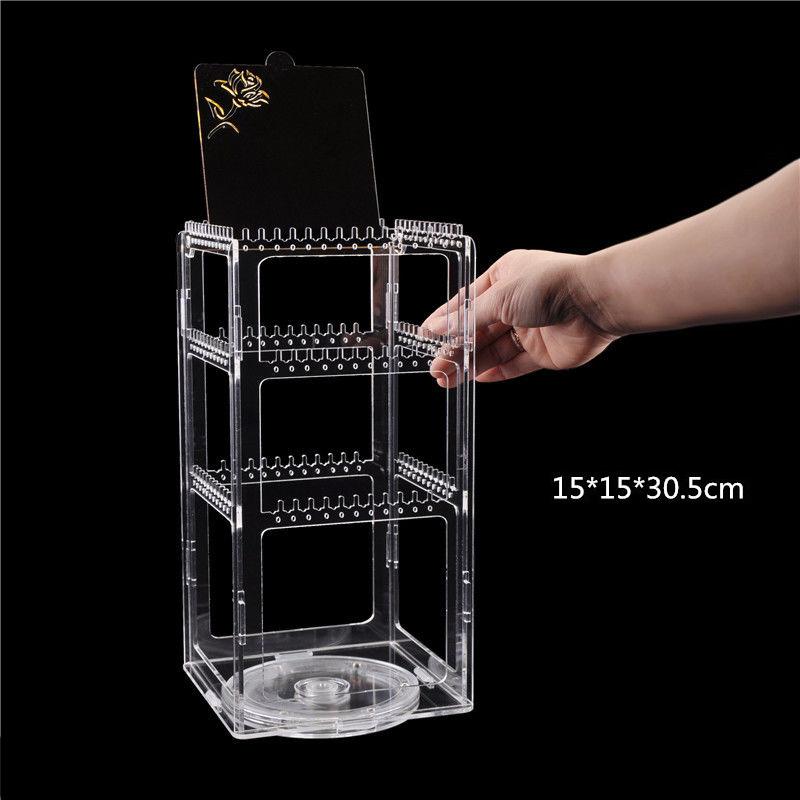 Plastic Transparent Jewelry Box Storage Necklace Bracelet Jewelry Boxes Organizer Earrings Display Stand Storage Accessories