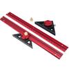 T-Type Woodworking Line Ruler 360 Degree Combination of Triangle Ruler and Straightedge Carpenty Marking Gauge Layout DIY