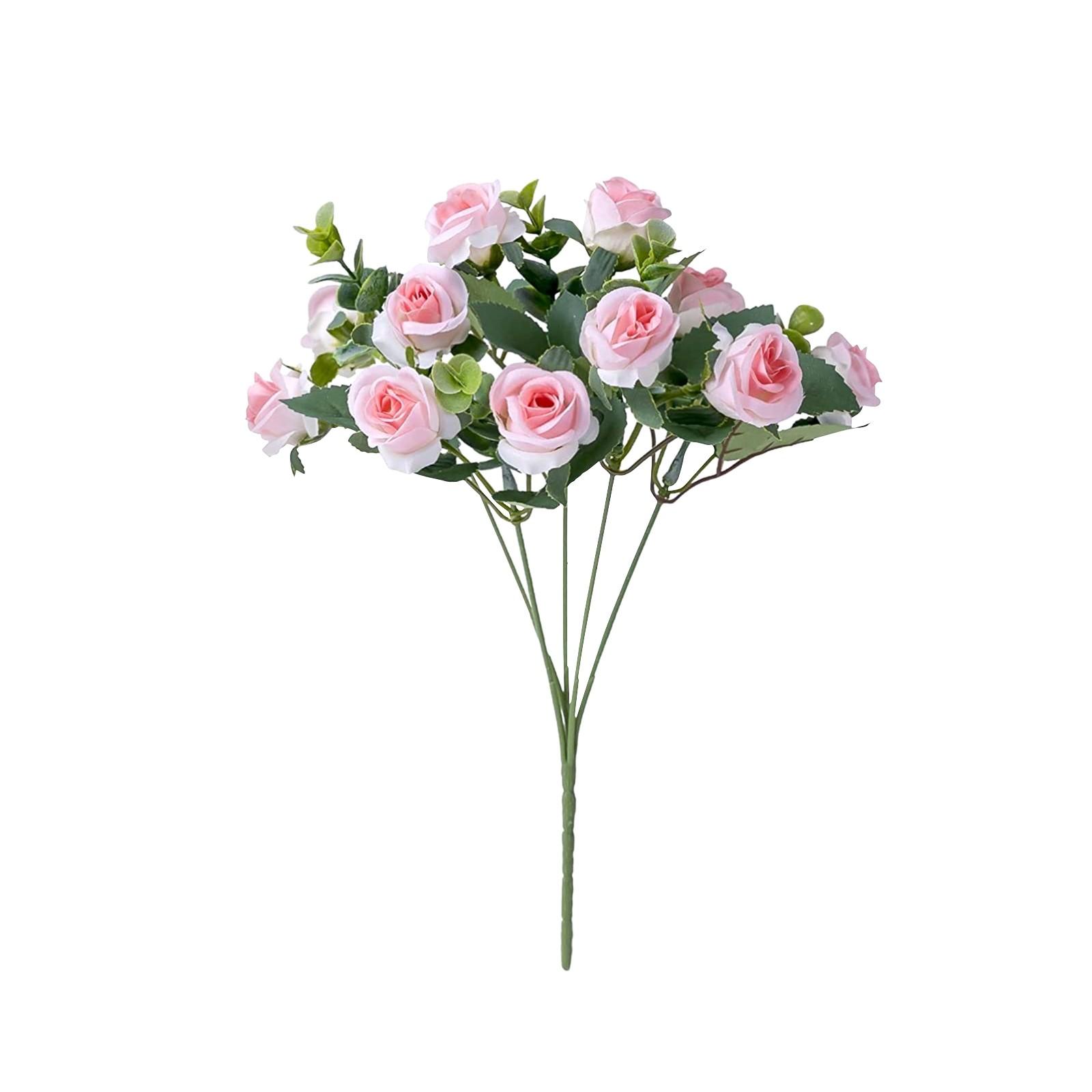 Букет из искусственных роз, украшение для гостиной, цветы, свадебный садовый комплект скатертей, искусственные цветы One Size