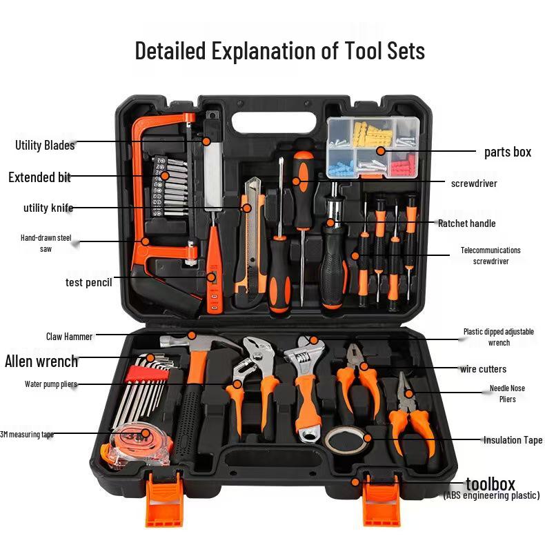 Set Multifuncțional de Uz Casnic: Cheie fixă, Șurubelniță și Kit de întreținere zilnică