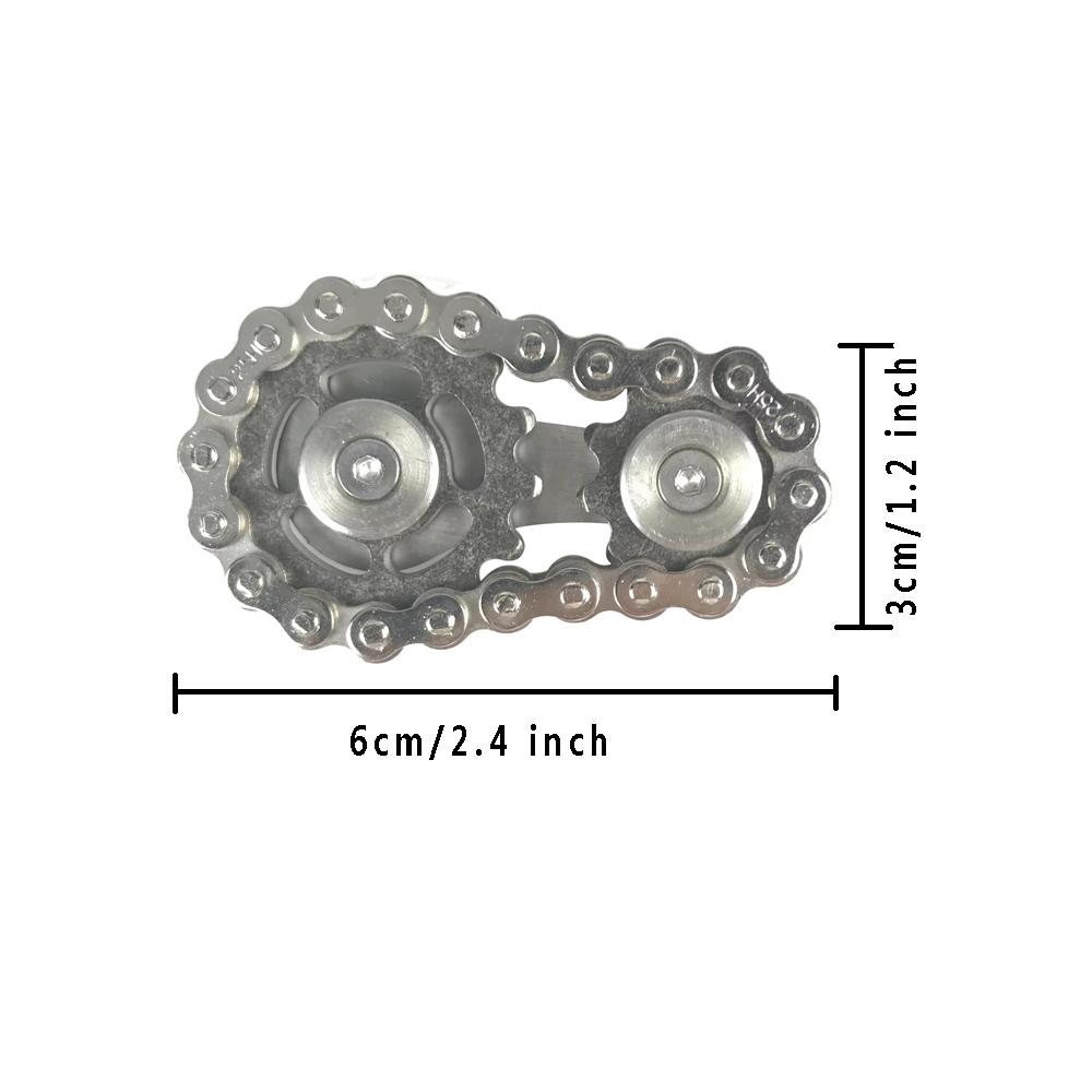 New Sprockets Flywheel Fingertip Gyro Sprockets Chains EDC Metal Toy Gear Chain Gyro Drop Ship Sproket Roadbike Spinner