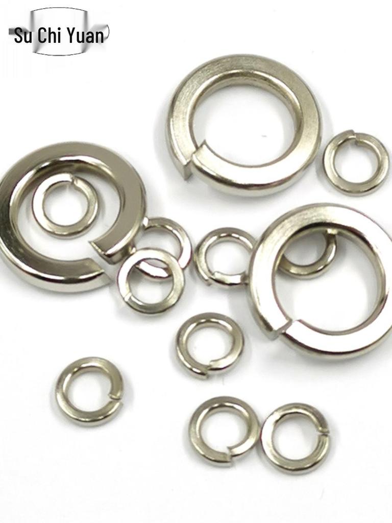 Nickel-Plated Elastic Spring Washer, GB93 Metal Washer, Sizes M2 to M30