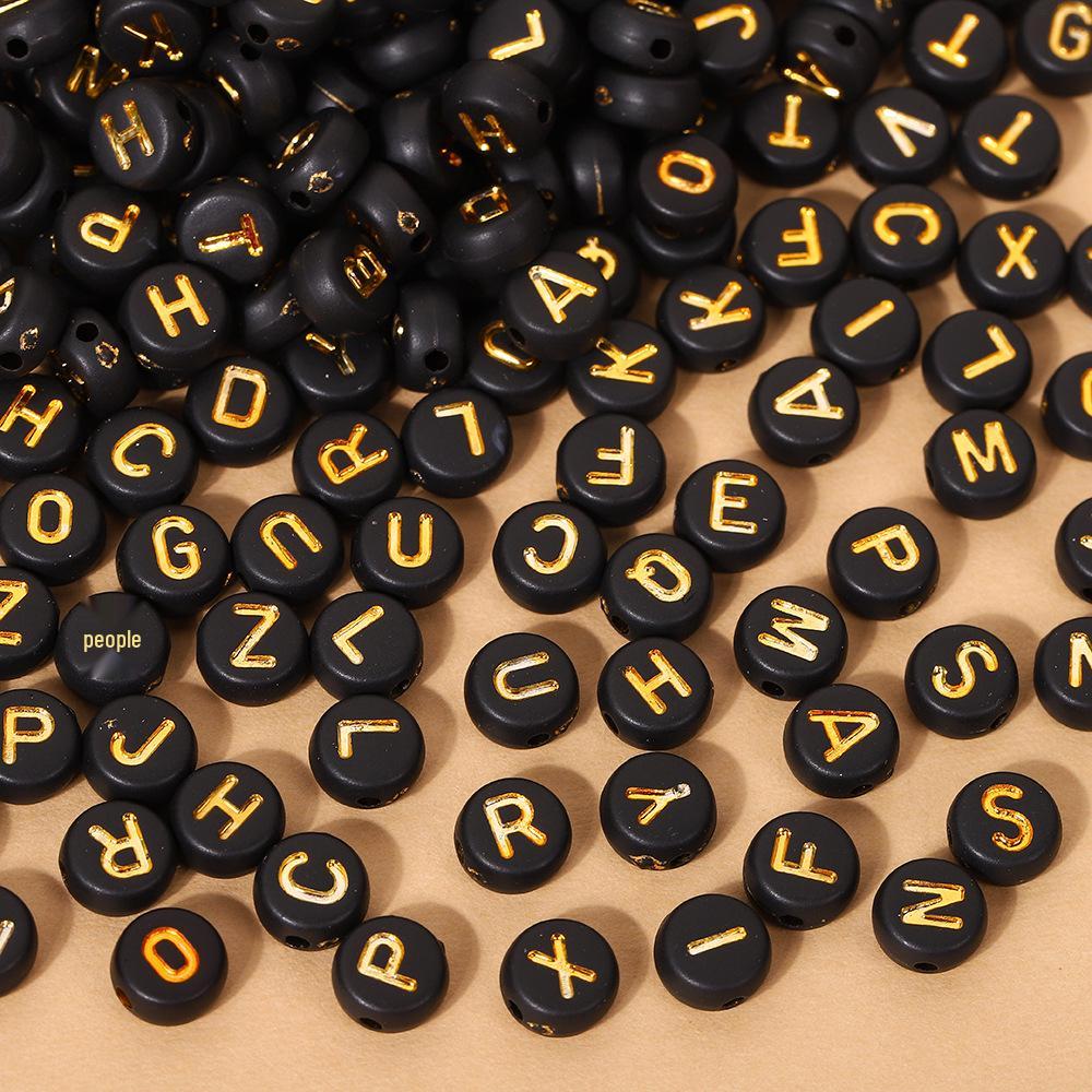 Acrylic Letter Beads for Kids' Jewelry Making – Educational DIY Beading Accessories