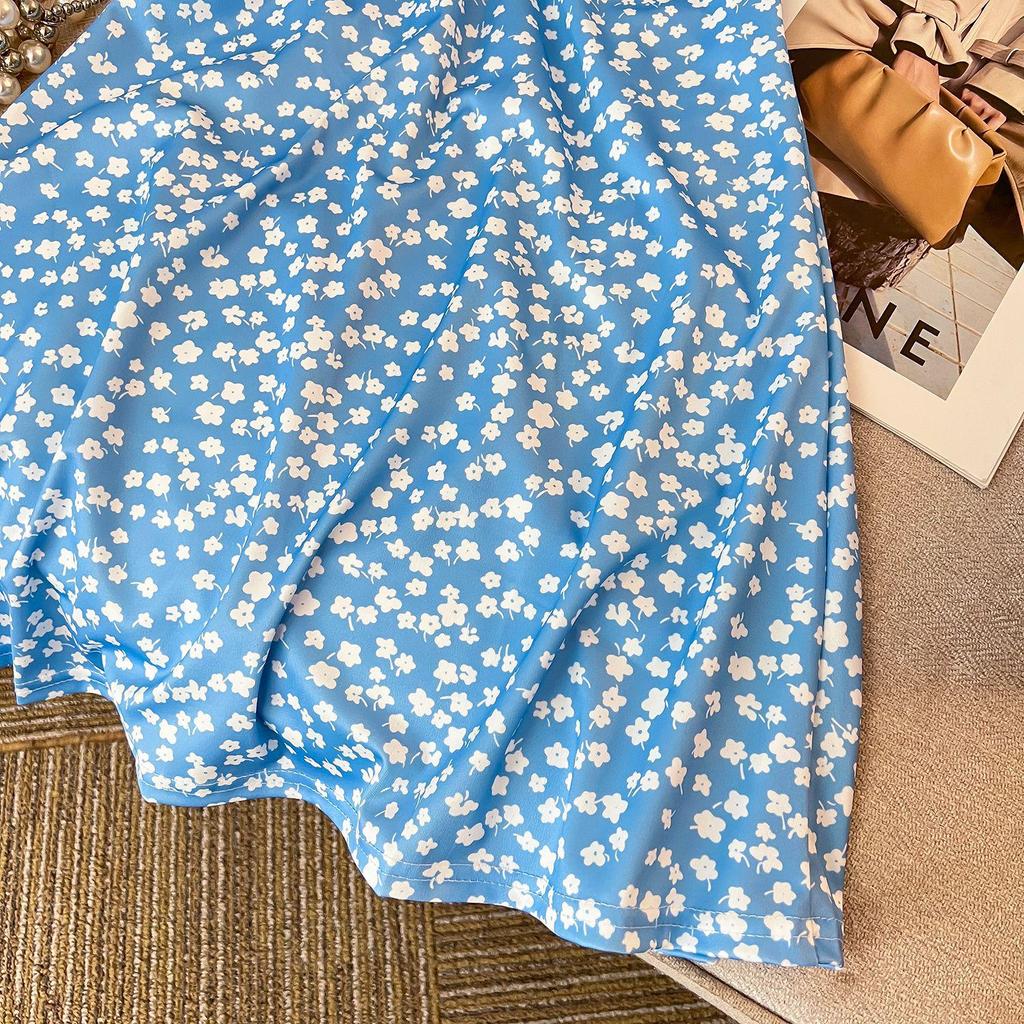 Spicy Girl Fresh Floral A-line Slimming Vest Dress for Women - 2025 Summer Collection