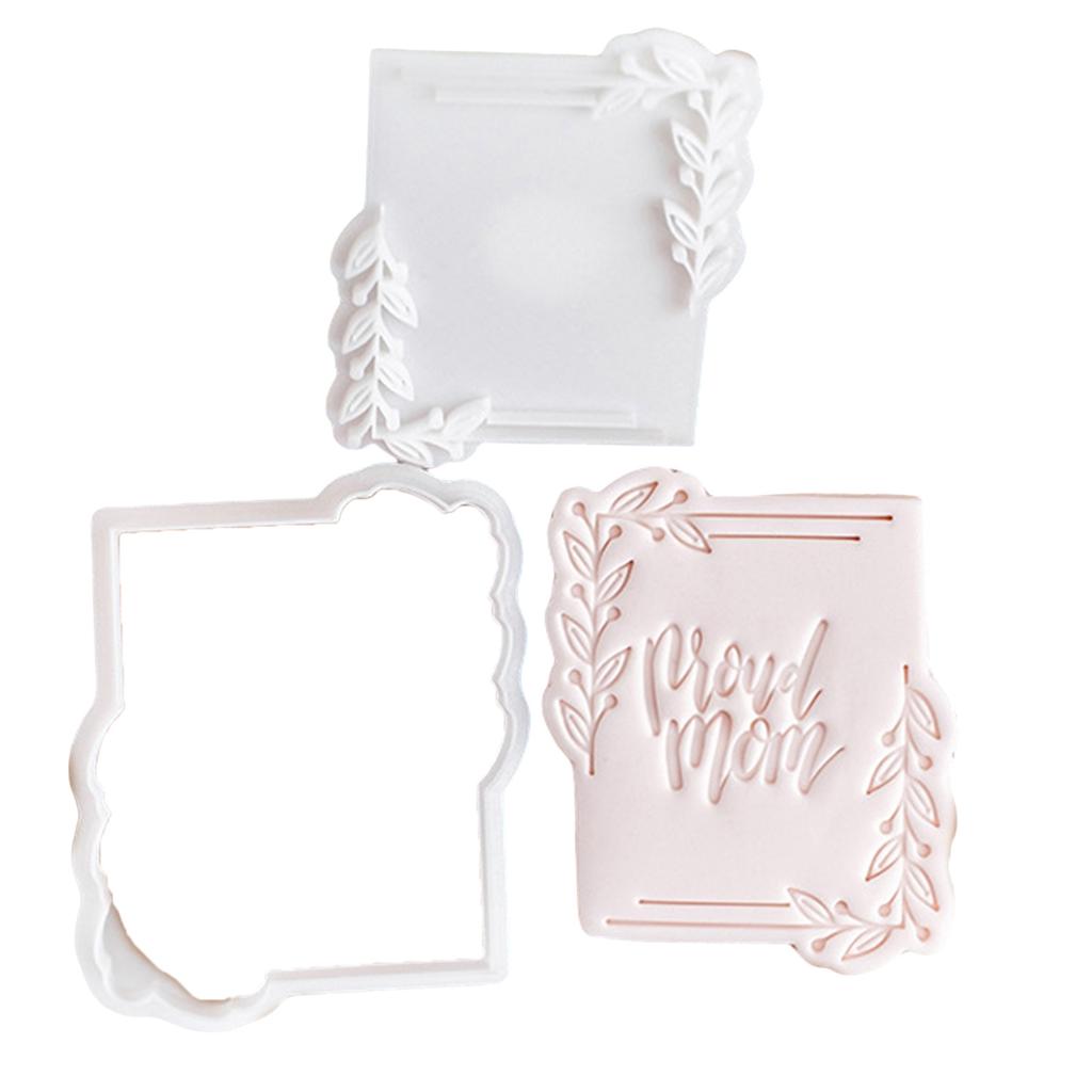 Mother's Day Cookie Stamp Molds Heartfelt Mother's Day Cookies Fondant Cutter Functional Biscuits Baking Stamp