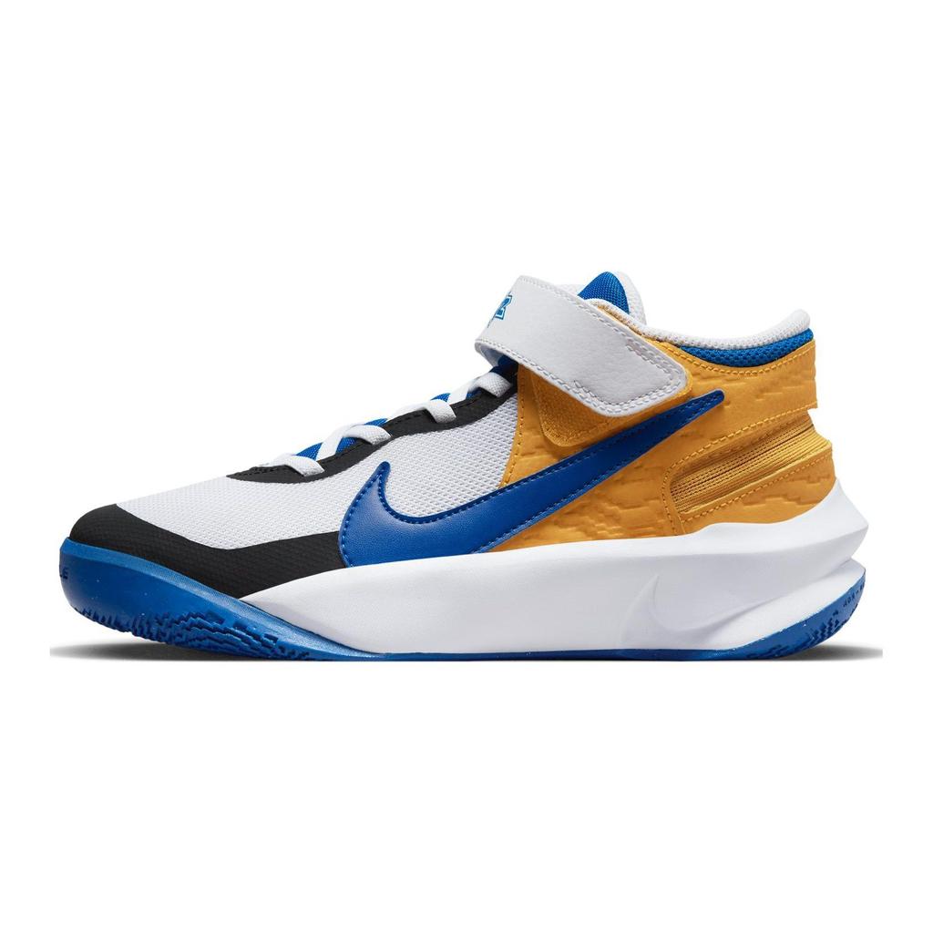 Nike Team Hustle D10 FlyEase GS White Game Royal Kids Sneakers DZ2760-141
