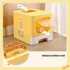 The drawer type cat litter box is fully enclosed and anti-splash cat toilet is opened and the kitten is deodorized.