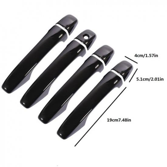 Gloss Black Door Handle Cover Trim Accessories Fit For 2011- Sienna