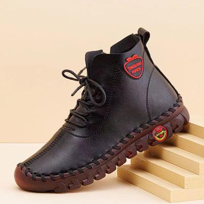 Soft-soled Adhesive Women's Casual Shoes, Comfortable and Non-slip Single Boots, Cotton Boots Are Not Tiring.