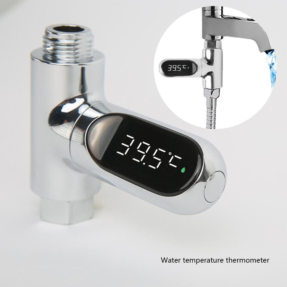Faucet Shower Thermometer LED Digital Display Electronic Water Thermometer Temperature Tester for Home Kitchen Bathroom Shower