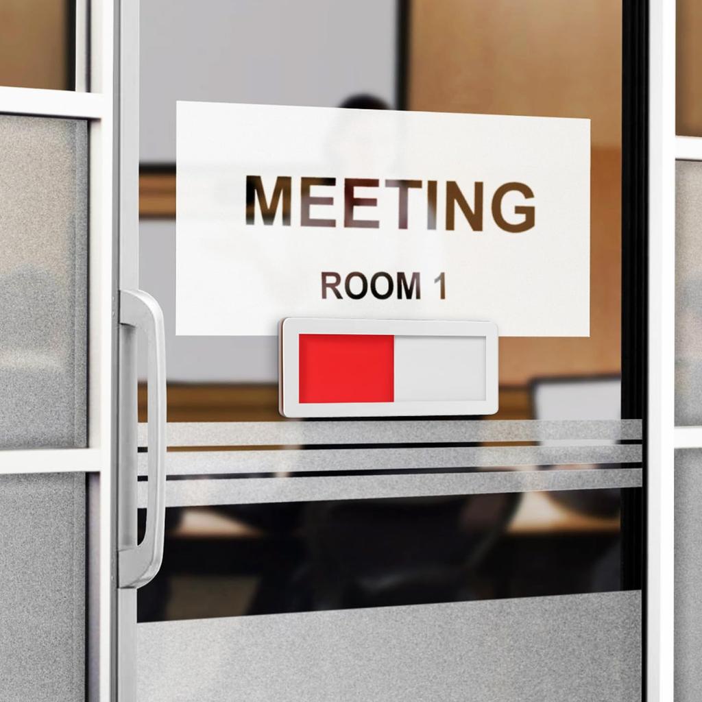 NUOLUX Door In Set of Conference Privacy Privacy Door Removable Sign, Use, Plate, 4, Sliding, Vacant, Office, Room, Meeting, Booked, Bathroom, Toilet,