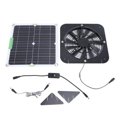 100W Solar Exhaust Fan 13.5inch Solar Ventilation Fan Solar Panel Powered Fan for Dog Chicken House Greenhouse RV