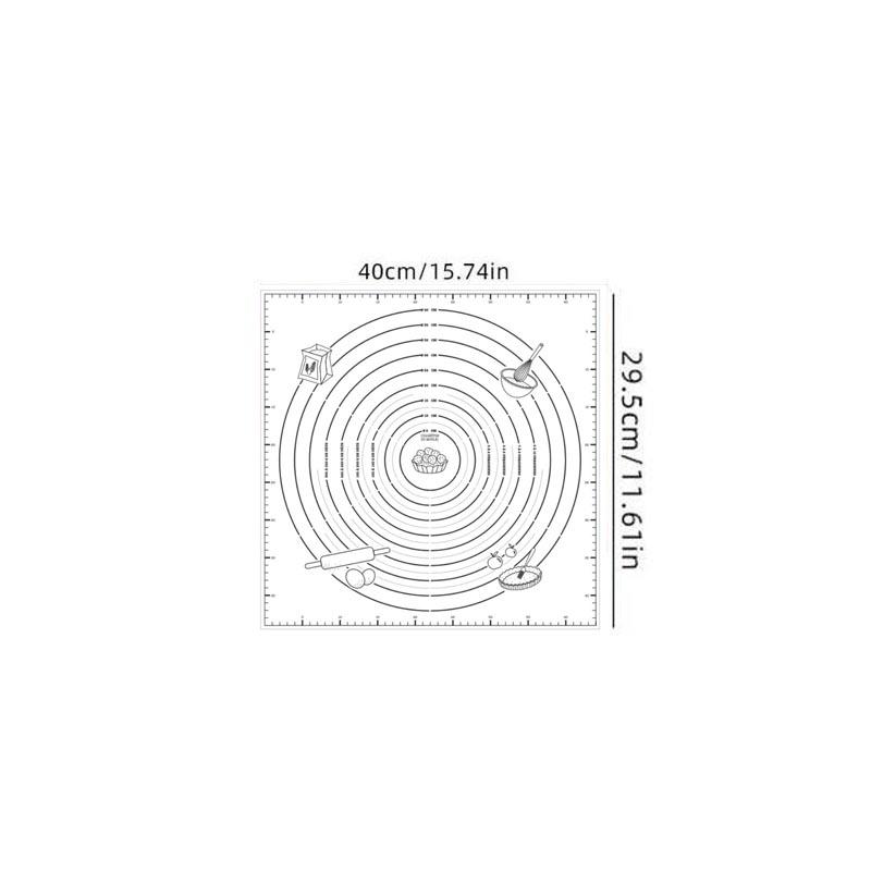 Silicone Baking Sheet Pad Rolling Dough Fondant Baking Mat Non-Stick Dough Making Mat With Scale Pastry Tools
