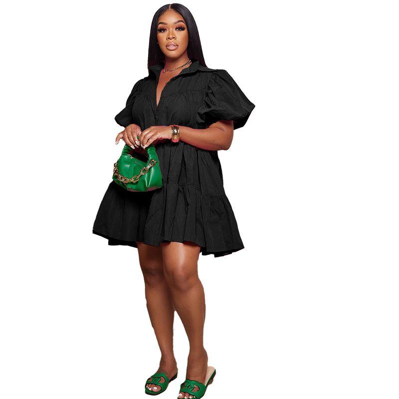 Casual Loose Short Sleeve Dress for Women Casual Loose Short Sleeve Dress