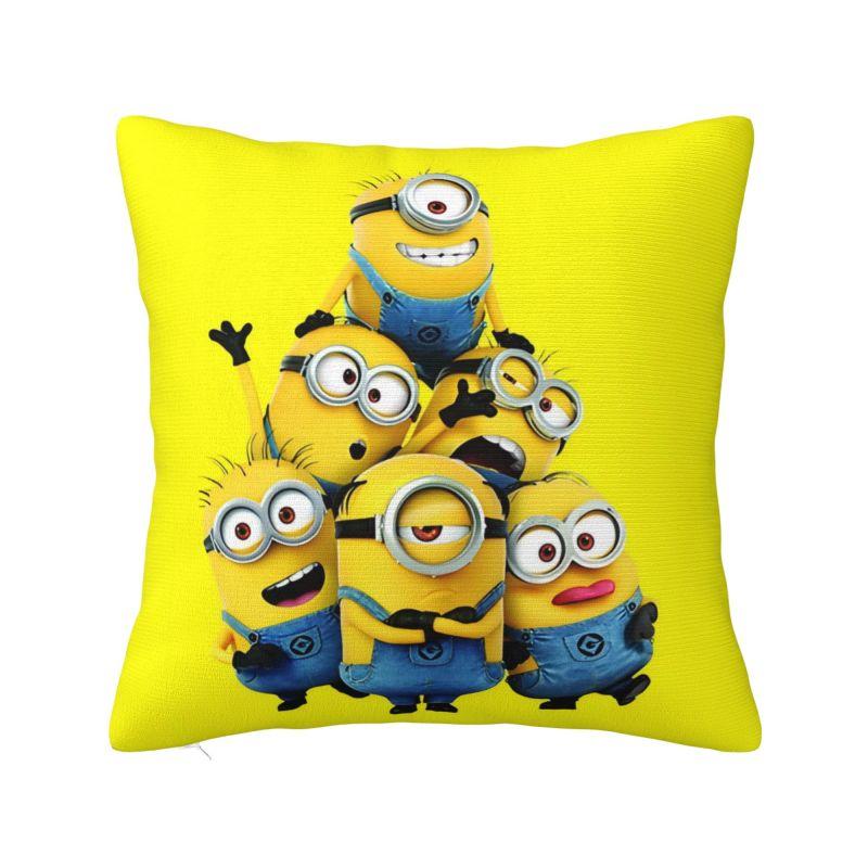 Custom Cartoon Minions Throw Pillow Sofa Anime Film Cute Luxury Cushion Cover Soft Pillowcase
