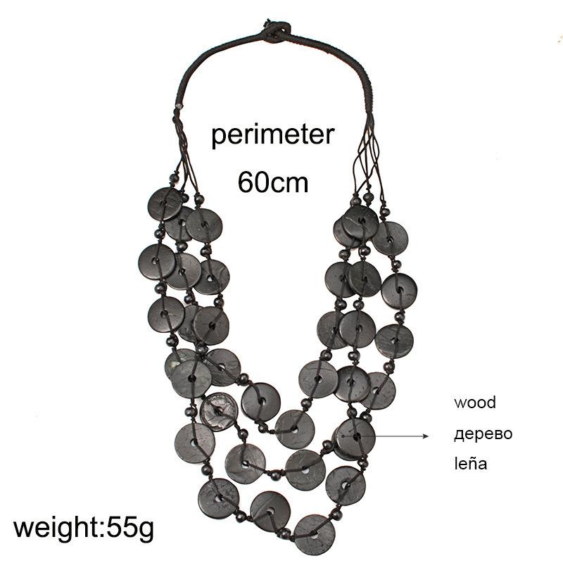 JMXD - Fashion Exaggerated Bohemian Necklace European and American Vintage Ethnic Style Handmade Beaded Women's Accessories