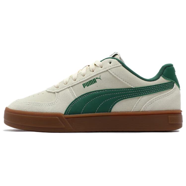 New PUMA Caven Abrasion Resistant Breathable Low Top Skateboard Shoes Unisex Beige Green 391939-07