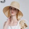 Sun hat women's sun protection big edge hat European and American ponytail bucket hat fashion sun hat summer outdoor big eaves hat