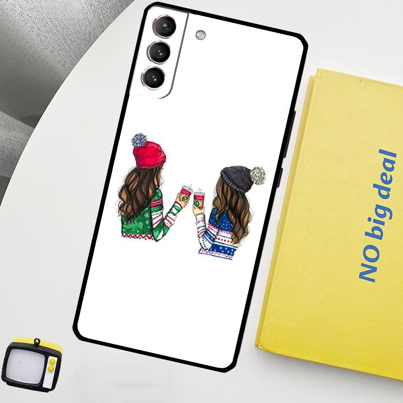Nejlepší přátelé BFF Ladící kryt pro Samsung Galaxy S22 S23 Ultra Note 20 10 Plus S9 S10 S20 S21 S23 FE Pouzdro na telefon