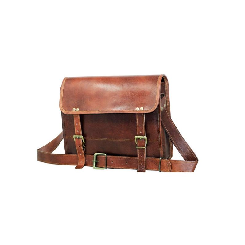 Geanta messenger din piele de 13" Geanta pentru laptop Geanta de birou cadou pentru barbati Geanta de umar deteriorata de calculator