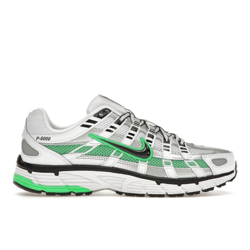 Nike P-6000 White Spring Green Unisex tenisky Metallic-Silver Black CD6404-104