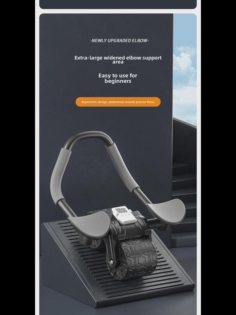 Dvojúčelový břišní válec s oporou loktů - automatický odraz pro domácí trénink břišních svalů, vhodný pro muže i ženy