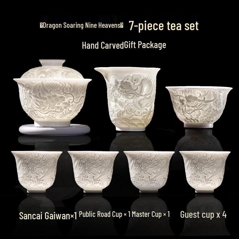 Jingdezhen Ceramic Dragon Tea Set