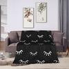 Eyelash Cartoon Eyelashes Blankets Fleece Spring/Autumn  Portable Super Warm Throw Blanket for Bedding Outdoor Bedspreads
