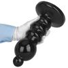 Black Pull Beads 9.5cm Giant Big Head Dildo Anal Plug Fisting Adult Products