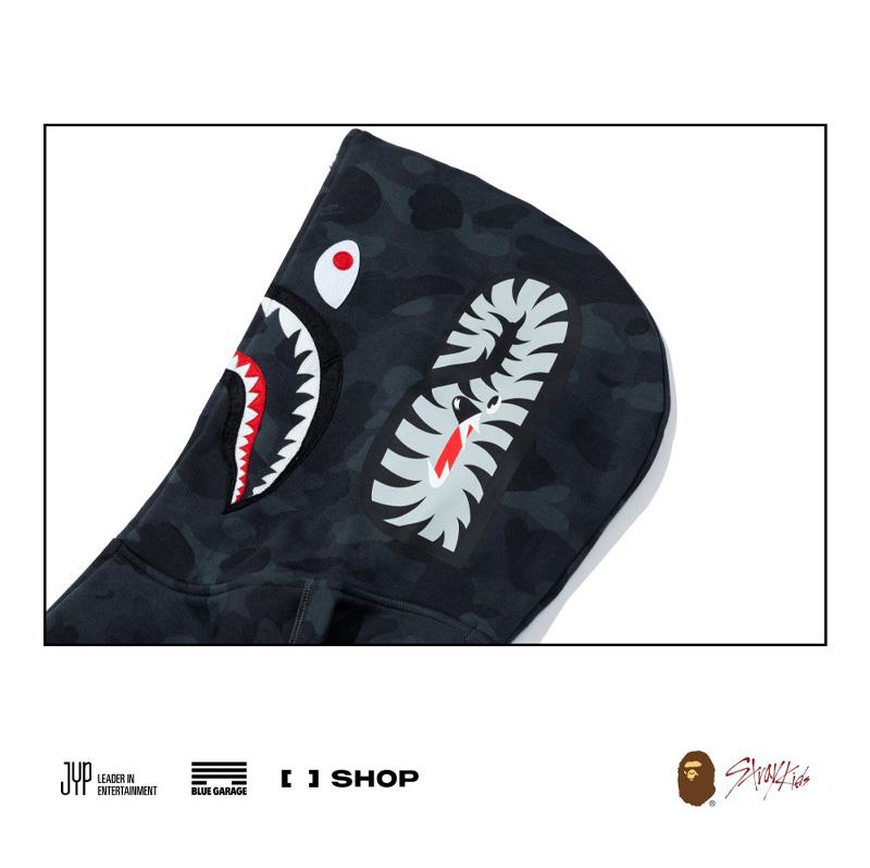 [PRE ORDER] STRAY KIDS × BAPE – Jiniret SHARK FULL ZIP HOODIE (Hyunjin Ver.)