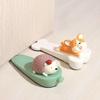 Silicone Door Stop Cartoon Animal Safety Stoppers Block Wedge Doorstops Home Office Door Rear Retainer Anti-collision Stop