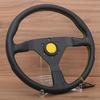 Universal Microfiber Leather Steering Wheel JDM Racing Sports Gaming Steering Wheel 14inch