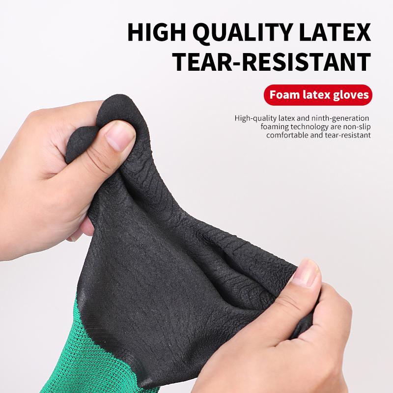 1/2/3/4/5 Paar Arbeitsschutzhandschuhe Schale Polyurethan-beschichtet Gestricktes Handgelenk Nicht rutschfest Verschleißfest Atmungsaktiv Sicherheitshandschuh