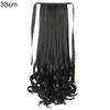 38/48/58 cm langes, gerades, lockiges Pferdeschwanz-Haarteil mit Clip-in-Haarverlängerung