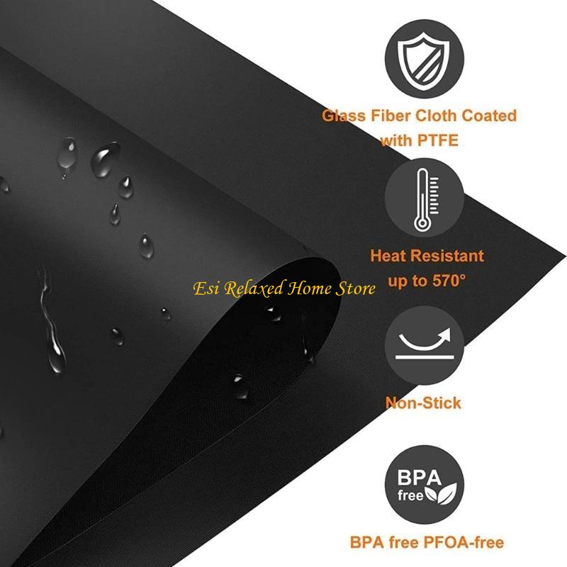 B46E 3pcs Heat Resistant Gas Stove Liners Gas Protectors Kitchen Accessories