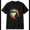 Greyscale Toucan Glowing Bird Mens T-Shirt Black 100% Cotton Wildlife Printed